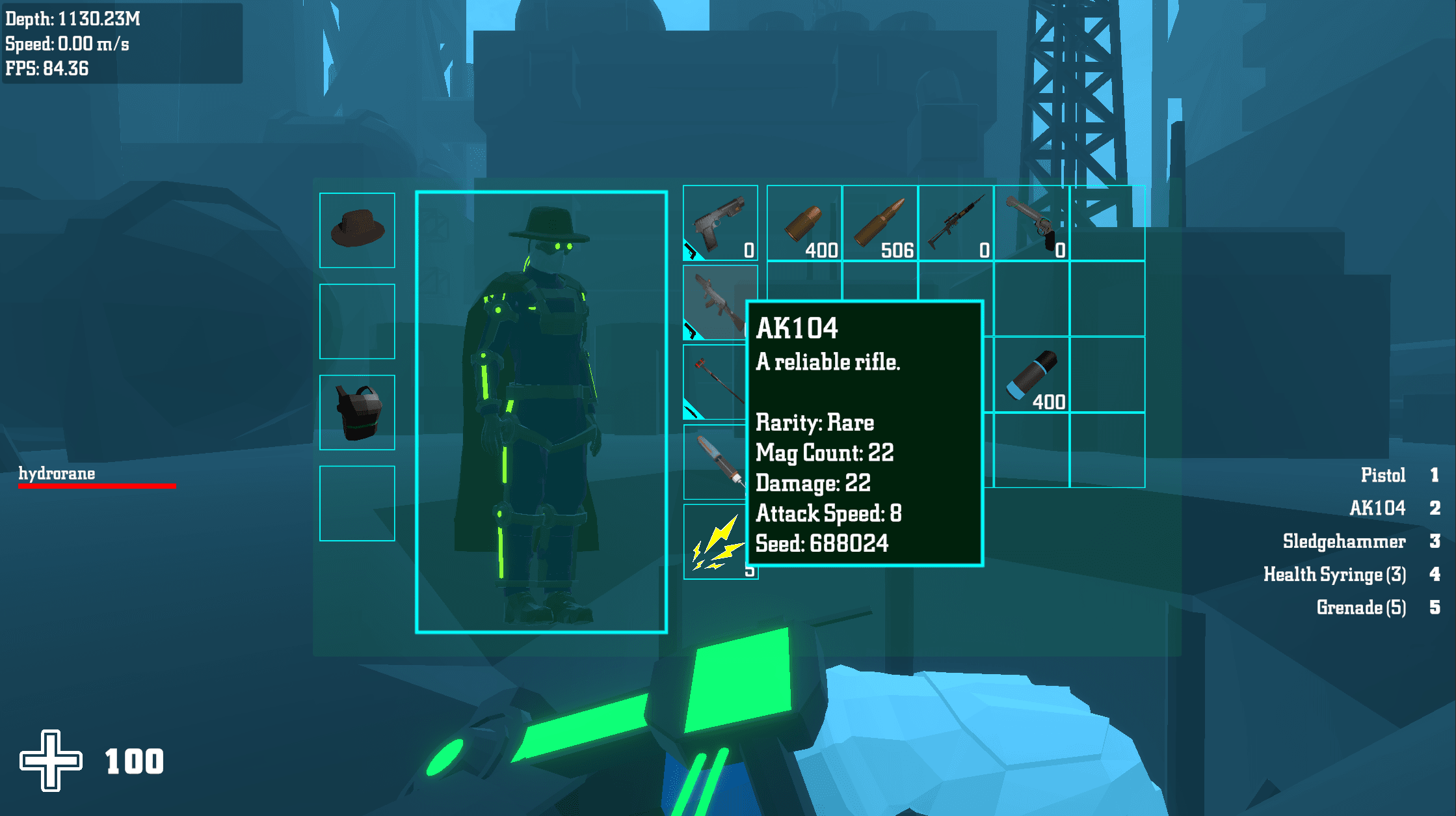 Player Inventory View